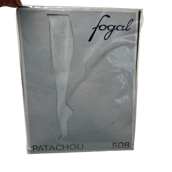 Fogal Accessories - Fogal Size Medium Pantyhose Patachou 508 Blanc Lace Garter NWT